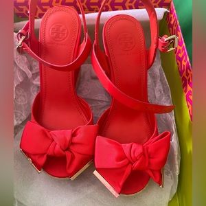 Tory Burch Poppy Red wedge sandal